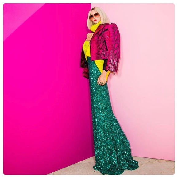 Alice + Olivia CHARITY SEQUIN GOWN SKIRT - Picture 7 of 11